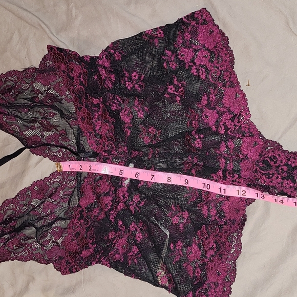 Free People Other - FP Lacey Magenta/Black onesy  lingerie BNWTIB SMALL